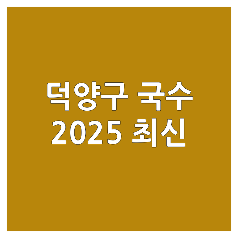 경기 고양시 덕양구 국수식당 한눈에 비교 | 2025년 최신 정보 총정리