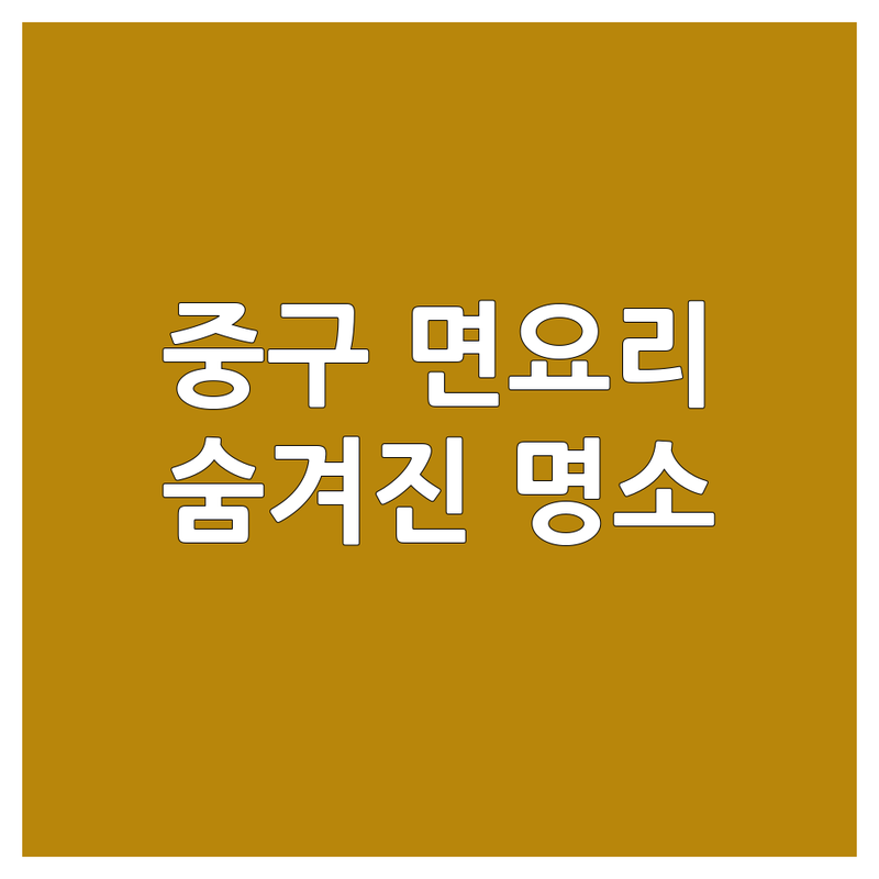 서울 중구 면요리 맛집 탐방 | 짜장면 칼국수 냉면 전문점 추천 | 숨겨진 면요리 명소