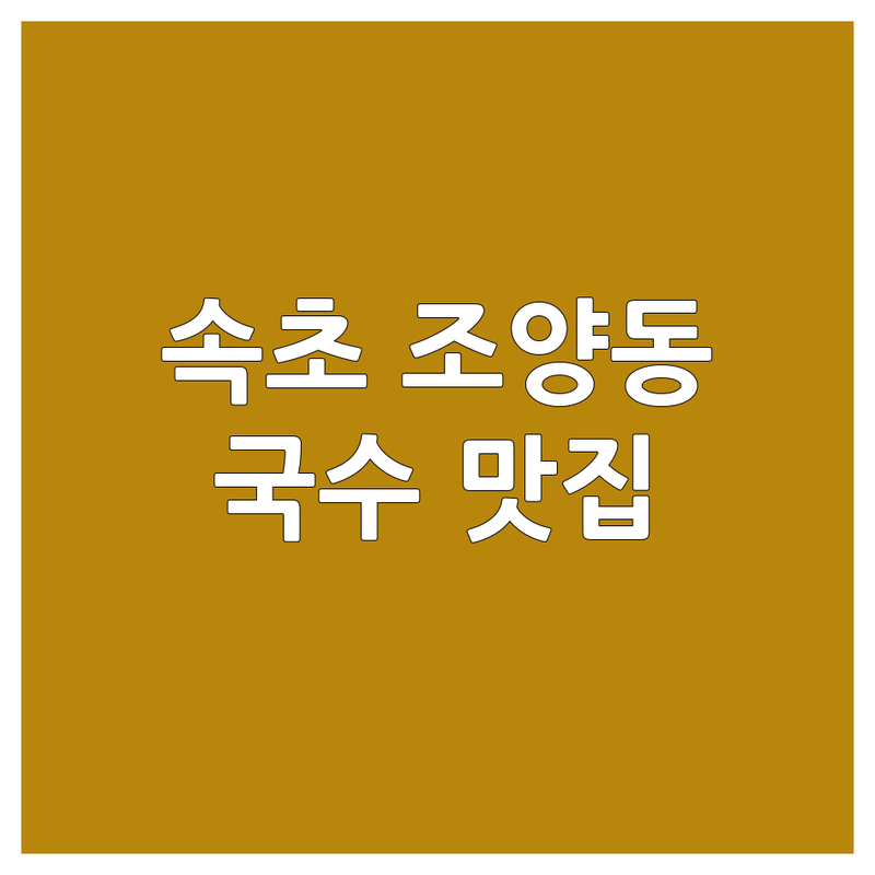 속초시 조양동 국수식당 현지인 추천 맛집 | 칼국수 장칼국수 잔치국수 콩국수 맛있는 곳 | 점심 저녁 해장 혼밥 | 주차가능 포장가능 | 웨이팅 적은 곳