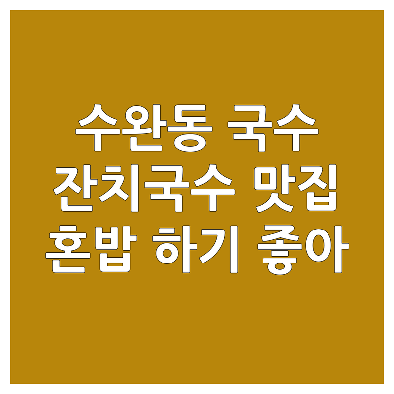 광주 광산구 수완동 잔치국수 맛집 추천 | 우동 소바 분식 잔치국수 전문점 | 가성비 좋은 국수집 | 혼밥하기 좋은 곳 | 주차 편한 식당